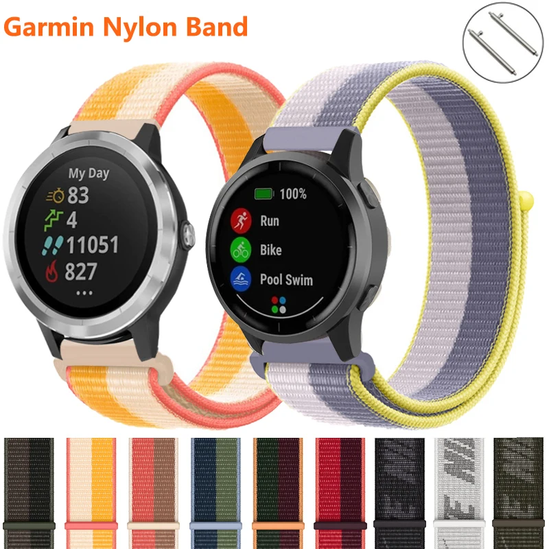 20mm 22mm Nylon band für Garmin Vivo active 3 Uhren armband Venu 2 2s sq Vorläufer Armband Armband Garmin Vivo active 4 Band Image