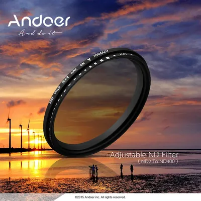 Andoer 52–82 mm ND-Fader, neutraler Dichte, einstellbar, ND2 bis ND400, variabler Filter, Fotografie für Canon, Nikon, DSLR-Kamera