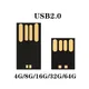 Impermeabile di memoria flash 8 16 32 64GB USB 2 0 corto lungo bordo Udisk semi-finito chip stick