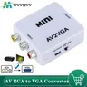 Convertitore Video Mini HD AV2VGA convertitore Box AV RCA CVBS a convertitore Video VGA convertitore