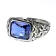 Echte reine 925 Sterling Silber Ringe für Männer blau Natur kristall Türkis Stein Herren Ring