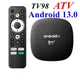 Tv98 atv smart tv box android 13 0 all winner h313 quad core 2 4g/5g dual wifi bt 4k hd media player