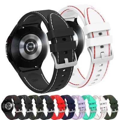 Silikon armband für Samsung Uhr 4 5 6 7 Armband 40mm 44mm Uhr 6 4 klassische 46mm 47mm Armband für Image
