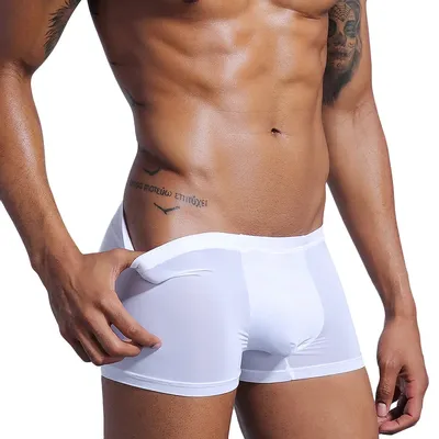 Mann Unterhose Boxershorts Eis Seide Coole Männer Boxer Trunk Unterwäsche Herren Höschen Pyjama Shorts Loungewear Pfeil Hosen Image