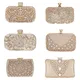 Diamant Hochzeit Kupplung Geldbörse Luxus Frauen Handtasche Design Partei Schulter Tasche Blume Aushöhlen Muster Damen Abend Tasche ZD2078