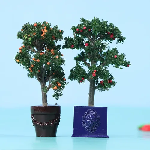 1/12 Topf Mandarine Baum Pflanze Miniatur Fee Garten Pflanzen Obstbäume Pflanzen Puppenhaus Miniatur