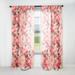 Designart "Pink Floral Peony Delicacy I" Floral Room Darkening Curtain Panel