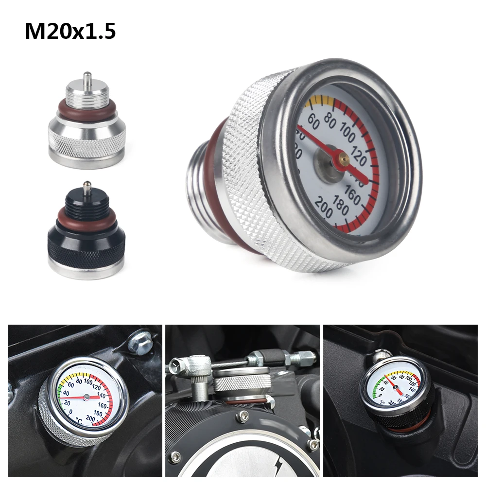M20x1,5 Motorrad Öl Gauge Öl Temperatur Gauge Motor Temperatur Gauge Zubehör Für Haojue TR300 / Harley-davidson X350