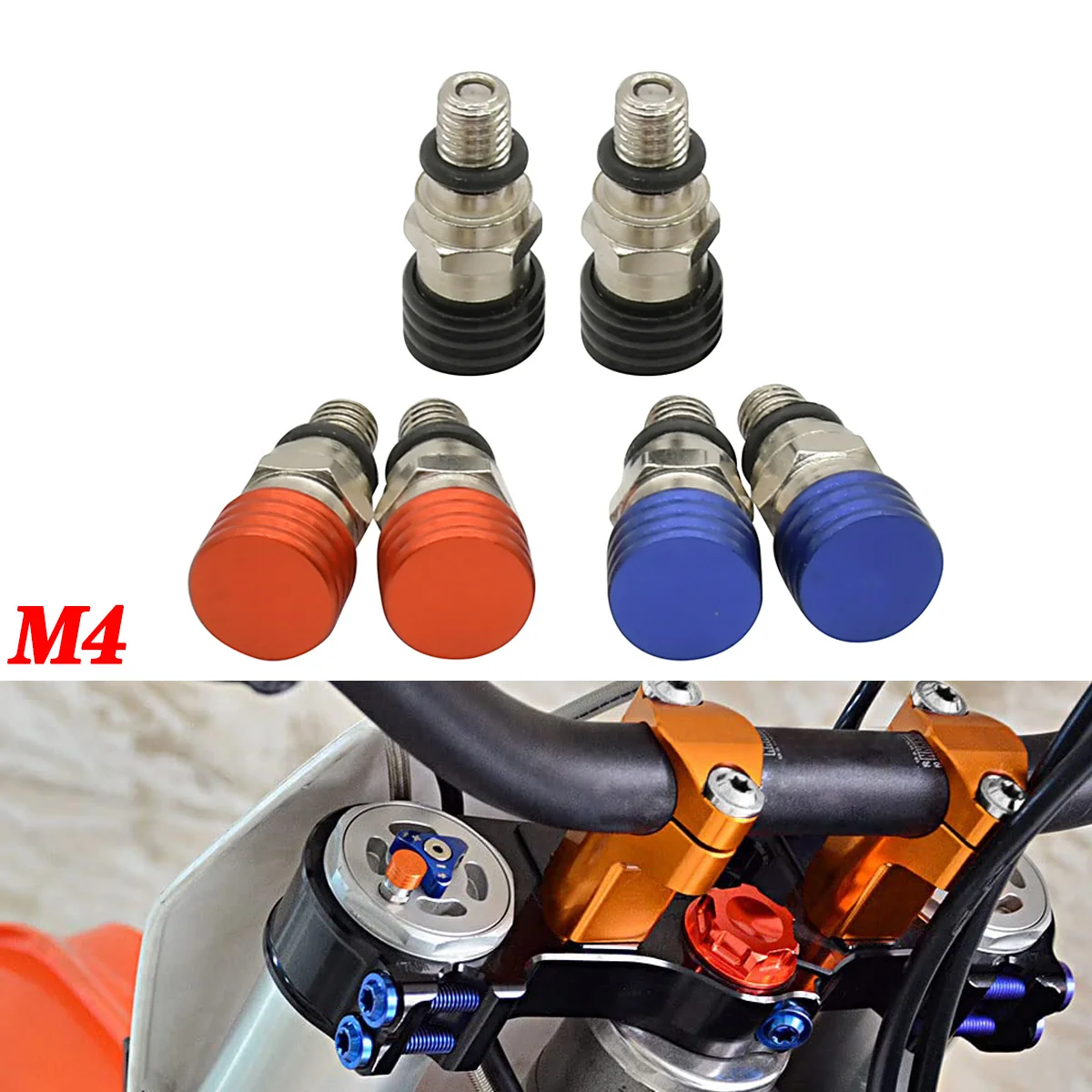 M4x0,7 Gabel-Entlüftungsventile für KTM SX SXF EXC EXCF XC XCF XCW XCFW 150 200 250 300 350 400 450 500 für Husqvarna FC TE FE Image