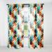 Designart "Artistic Expression Tell And Black" Animal Print Room Darkening Curtain Panel