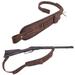 2 Points Leather Canvas Rifle Sling Hunting Ammo Holder Strap .308 .22-250 .45-70 .40-65 410GA .270 .260