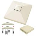 WSYW 10 X10 Gazebo Canopy Top Replacement 2-Tier Gazebo Canopy Replacement Top Cover with Air Vent Upgraded Patio Sunshade UV Protection Canopy Cover Beige