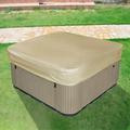 Heavy Duty Waterproof Hot Tub Spa Cover Cap Water Resistant Protective Cover Beige-90.94 x90.94 x11.81