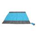 210x200cm Beach Blanket Portable Lightweight Waterproof Picnic Blanket Large Picnic Mat for Travel Camping Hiking Outdoor Activities (Blue and Grey)