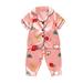 mveomtd Toddler Kids Baby Boys Girls Strawberry Tops+Pants Pajamas Sleepwear Outfits Dinosaur Toddler Girl Christmas Outfits for Boys