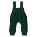 CIYCuIT Toddler Baby Girls Boys Knitted Jumpsuit Overalls Sleeveless Solid Color Suspender Romper Pants Infant Casual Daily Clothes 6M 9M 12M 24M 3T