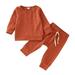 Meuva Baby Boys Girls Long Sleeve Patchwork Sweatshirt Tops Solid Pants Outfit Set 2PCS Clothes Baby Boy Gift Outfit Set for Boys Toddler Fall Clothes Jacket Pant Set Toddler Boy Outfits 4t