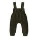 CIYCuIT Toddler Baby Girls Boys Knitted Jumpsuit Overalls Sleeveless Solid Color Suspender Romper Pants Infant Casual Daily Clothes 6M 9M 12M 24M 3T