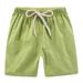 Wilucolt Boys Shorts Children Waist Clothes Summer Pants Kids Elastic Shorts Linen Casual Girl Boy Boys Pants