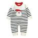 EHQJNJ Fall Baby Girl Clothes 6-9 Months Baby Boys Girls Christmas Knit Romper Sweater Santa Long Sleeve Striped Bodysuit Warm Winter Clothes White Patchwork Baby Girl 0-3 Months