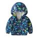 Wefuesd Toddler Kids Baby Girls Boys Cartoon Dinosaur Jacket Zipper Hooded Windproof Coat Windbreaker Outwear Baby Boy Clothes Baby Clothes Blue 100