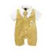 mveomtd Baby Boys Solid Gentleman Tie Romper Jumpsuit Outfits Clothes Baby Boy Easter Outfits Toddler Jumpsuit