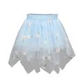 HBYJLZYG Gauze Skirt Girl Princess Skirt Embroider Short Skirt Summer Girls Half Body Skirt Versatile Fashionable Short Skirt