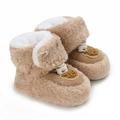 Baby Cotton Booties Soft Non-Slip Sole Winter Boots Baby Socks Shoes Fleece Winter Boots Infant Baby Girls