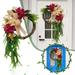 SEAYI 11.81 Spring Summer Front Door Welcome Wreath Clearance - Artificial Flower Wreaths Farmhouse Wreath for Wall Window Porch Indoor Outdoor Decor - Seasonal Door Accent for Any Room Multicolor