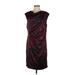 The Limited Casual Dress - Shift High Neck Sleeveless: Burgundy Dresses - Women's Size Small
