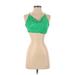 Zara Sleeveless Blouse: Green Solid Tops - Women's Size Small