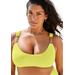 Plus Size Women's Chain Accent Underwire Bikini Top by Swimsuits For All in Lemonade (Size 12)