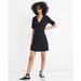 Madewell Dresses | Madewell Cross Front Button Dress Large Black | Color: Black | Size: L