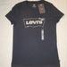 Levi's Tops | Levi's Womens Crew Neck Short Sleeve T-Shirt - New! | Color: Black/Silver | Size: Xs