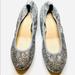 J. Crew Shoes | J Crew Glitter Ballet Flats | Color: Silver | Size: 9