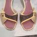 Louis Vuitton Shoes | Louis Vuitton Kitten Heel Shoes | Color: Cream/Gold | Size: 40