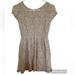 Anthropologie Dresses | Anthropologie Coincidence & Chance Beige Cream Lace Short Sleeve Mini Dress | Color: Cream | Size: S
