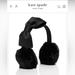 Kate Spade Accessories | Kate Spade Girl Satin Bow And Faux Fur Earmuffs - Black | Color: Black | Size: Osg