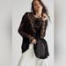 Free People Tops | Free People Fp One Vera Lace Crochet Long Sleeve Tunic Boho Size S Beach Hippie | Color: Black | Size: S