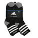 Adidas Accessories | Adidas Black Multi 6pk 3 Stripe Quarter Socks | Color: Black | Size: Various