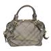 Burberry Bags | Burberry Nova Check Shoulder Bag Leather Silver Auth | Color: Silver | Size: W12.2 X H8.3 X D7.5inch