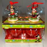 Disney Holiday | 2 Minnie Mickey Christmas Tree Disney Store Ornament Set 2012 Glass Snow Globe | Color: Gold/Red | Size: Os