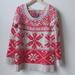 American Eagle Outfitters Sweaters | American Eagle Wool Blend Crew Neck Sweater Red Snowflakes Women's Large | Color: Cream/Red | Size: L