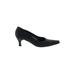 Cole Haan Heels: Slip-on Kitten Heel Minimalist Black Solid Shoes - Women's Size 6 1/2 - Pointed Toe