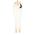 Express Jeans Jeggings - High Rise: Ivory Bottoms - Women's Size 2