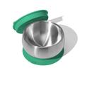 Avanchy Baby Feeding Stainless Steel Spill Proof Stay Put Suction Bowl + Air Tight Lid - Great Baby Gift Set. Green
