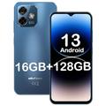 Ulefone Note 16 Pro Mobile Phones SIM Free Unlocked, Max 16GB RAM 128GB ROM Android 13 Phone, 50MP Dual Camera, 4G Dual SIM Smart Phone, 6.52" Screen, Octa Core, 4400mAh USB Type C, UK Version, Blue