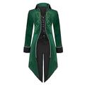 Beokeuioe Women's Gothic Clothing Victorian Frock Coat Long Coat Renaissance Medieval Cosplay Uniform Halloween Costume Steampunk Vintage Tailcoat Jacket Irregular Hem