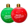 Inflatable Christmas Baubles 2PCS Christmas Inflatable Balloons for Yard Garden Patio Outdoor Christmas Novelty Decorations,Red and Green