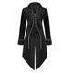 Beokeuioe Gothic Clothing Victorian Frock Coat Long Coat Women's Steampunk Vintage Tailcoat Jacket Irregular Hem Renaissance Medieval Cosplay Uniform Halloween Costume